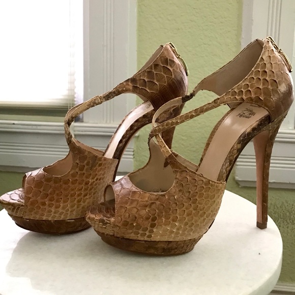 Alexandre Birman Python Peep Toe Sandals - Picture 4 of 15